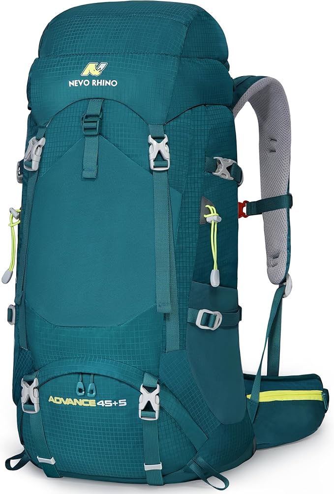 N NEVO RHINO Internal Frame Hiking Backpack 50/60/65/70/80L, Mountain Climbing Camping Backpack