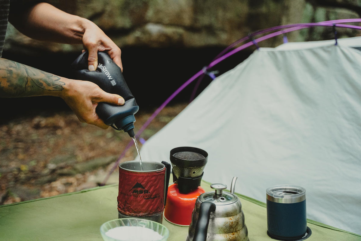 LifeStraw Sports Water Bottles - 650 ml, Collapsible, Gray - product view 6