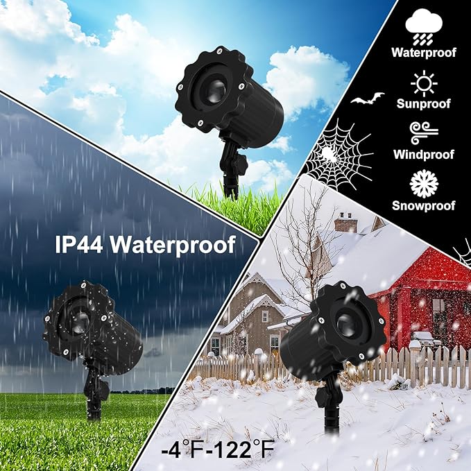Treela Halloween Projector Lights Outdoor Cute Ghost Lights Decoration Dynamic Outside Indoor LED