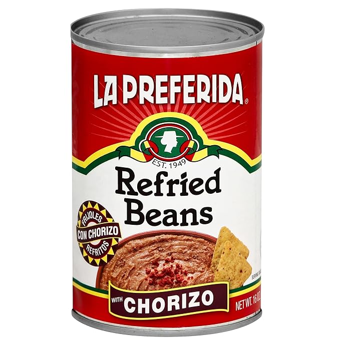 La Preferida Chorizo Refried Beans Heat & Serve for an Instant Side Dish or Add to Enchiladas