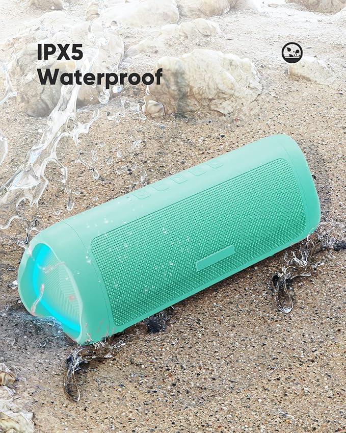 Bluetooth Speaker with HD Sound, Portable Wireless, IPX5 Waterproof, Up to 20H Playtime, TWS