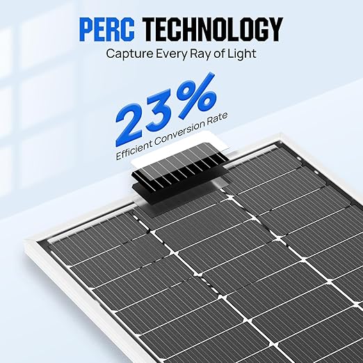 ECO-WORTHY 200 Watt Bifacial Solar Panel 2pcs 100 Watt Monocrystalline Solar Panel Module Off Grid