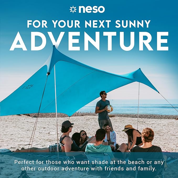 Neso Gigante - Portable Beach Tent - Ideal to Enjoy with Family and Friends - UPF 50+
