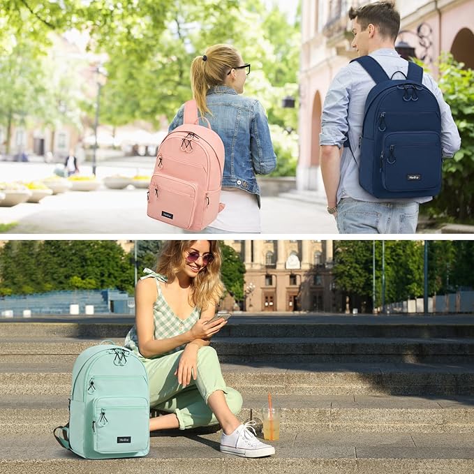 Carry On Travel Backpack For Women, 18 Inch Water Resistant Large Backpack Lightweight Bookbag For