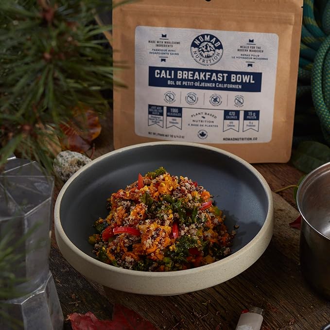 Nomad Nutrition Cali Breakfast Bowl | Instant Freeze Dried Backpacking & Camping Food |