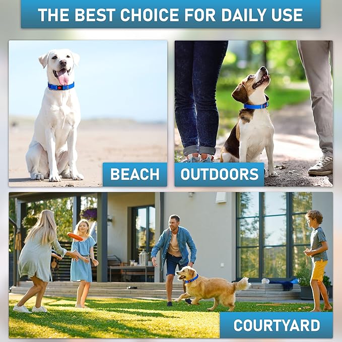 Adjustable Dog Collar with QR Code Dog Tag ID Attached - Made in USA - Honeycomb Waterproof Heavy