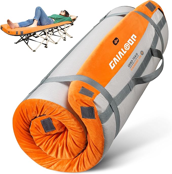 4 INCH Thick Foam Camping Mattress [Car/Tent/Cot] 30D Foam Portable Floor Sleeping Mat Cot Pad Roll