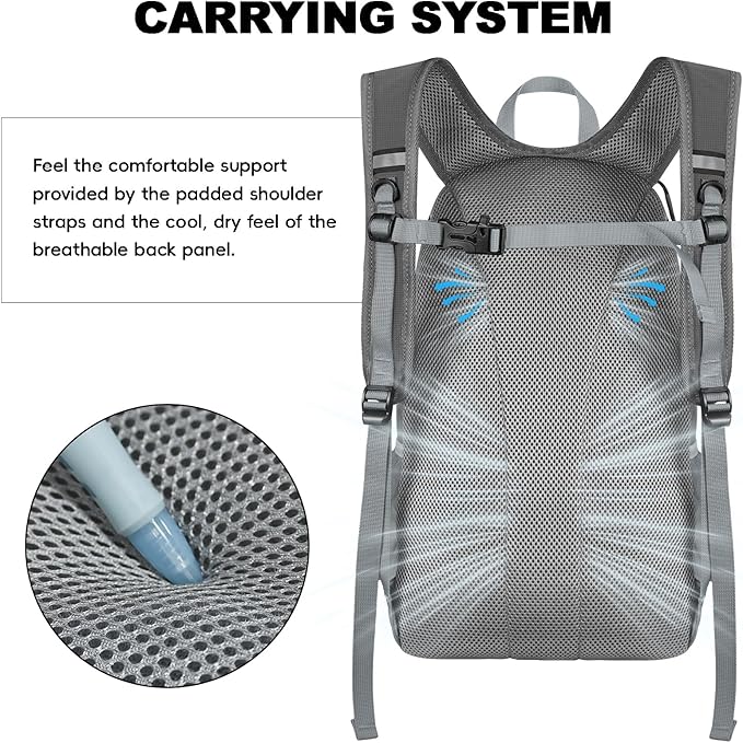 Seektop 20L Foldable Waterproof Hiking Backpack, Ultralight Small Lightweight Daypack Packable