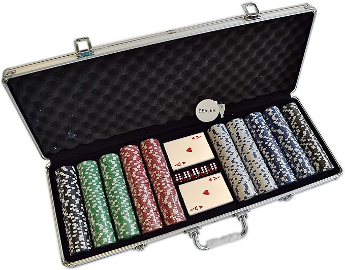 HAN'S DELTA Poker Chip Set 11.5 Gram for Texas Holdem, Blackjack, Casino Gambling with Aluminum