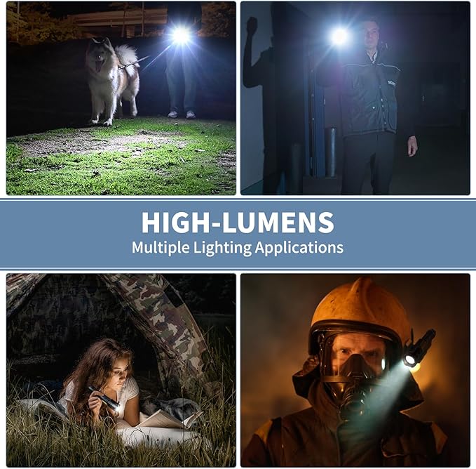 Rechargeable LED Flashlights High Lumens, 99,000 Lumen Super Bright Flashlight with 7 Modes &