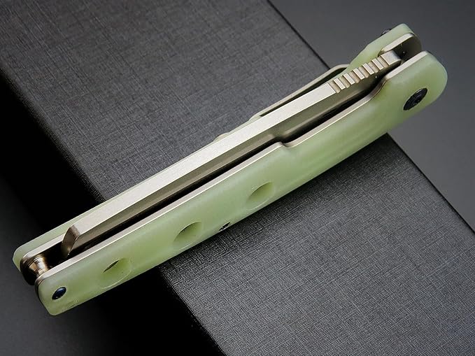 Eafengrow EF941 EDC Pocket Folding Knife D2 Steel Blade G10 Handle Pocket Clip with safety liner