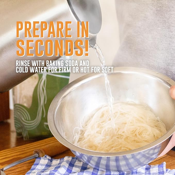 Sea Tangle Kelp Noodles (12oz) - Low Calorie Asian Noodles for Healthy Noodle Dishes - Gluten Free