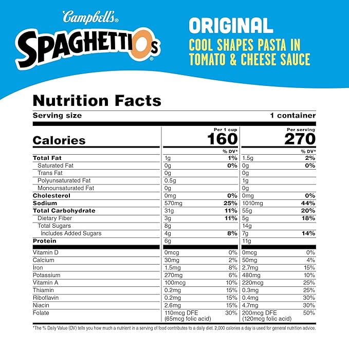 SpaghettiOs Original Disney Princess Shapes Canned Pasta, 15.8 OZ Can