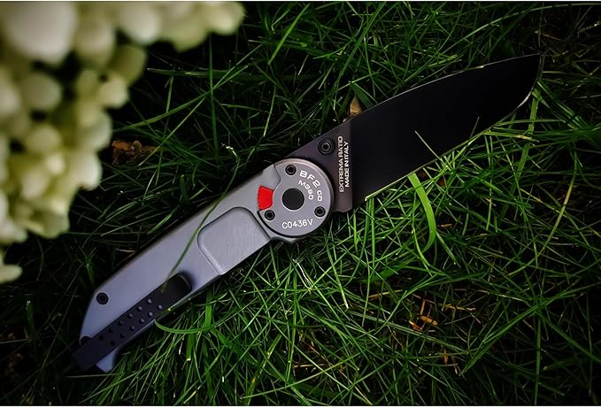 Extrema Ratio - BF2 CD M390 (Grey) Folding Knife, M390 steel blade 60 HRC, grey satin finish