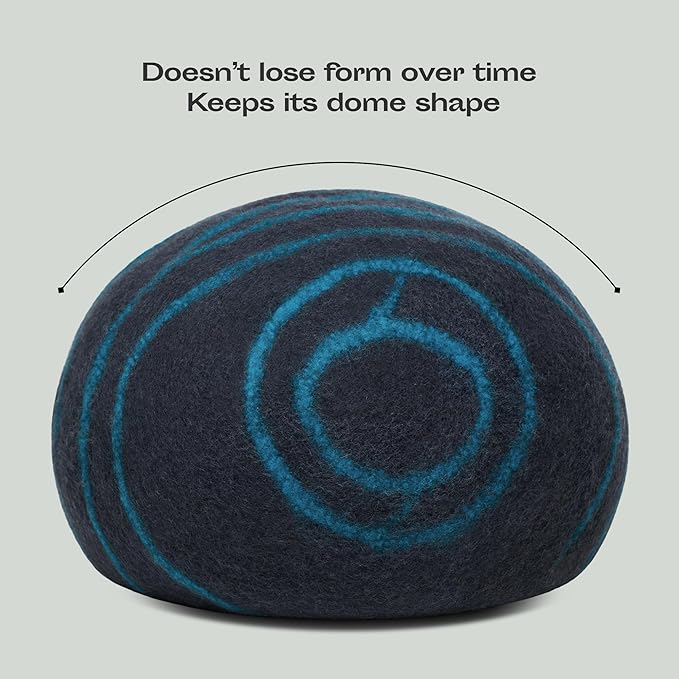 MEOWFIA Cat Cave ??Premium Felt Cat Bed for Indoor Cats, Handmade 100% Merino Wool (Large, Black