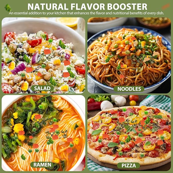 24Oz Mixed Ramen Toppings Dehydrated Soup, 680g All Natural Vegetable, 9 Freeze Dried Veggies for