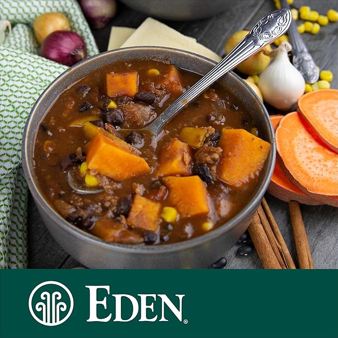 Eden Organic Black Beans, 15 oz Can (12-Pack Case), No Salt Added, Non-GMO, U.S Grown, Heat and