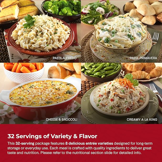 Legacy Food Storage 32 Serving Emergency Food Supply Bucket, 8 Entrees, 12,440 Total Calories