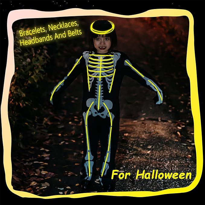 100 pk 8" Yellow Glow Sticks Bulk Party Favors, Light up Glow Necklaces & Bracelets in the Dark