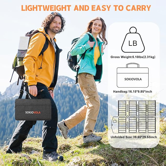 100W Portable Solar Panel MC-4 Foldable Solar Panel Charger Kits 18V IP68 Waterproof Lightweight