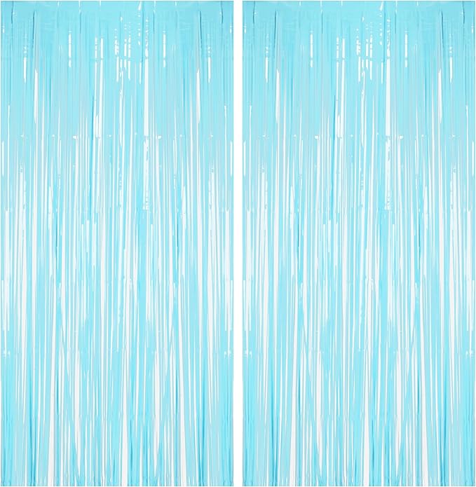 BRAVESHINE Foil Fringe Curtains Party Backdrop - Tinsel Curtain Backdrop Streamers Party Supplies