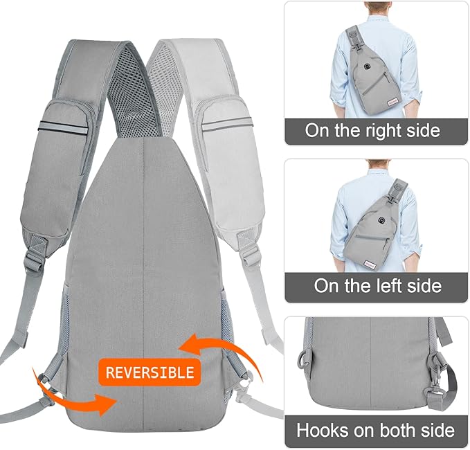 ZOMAKE Sling Bag,Small Crossbody Sling Backpack,Water Resistant Shoulder Daypack for Travel,Anti