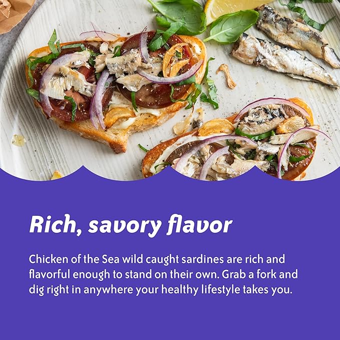 Chicken of the Sea Sardines in Louisiana Hot Sauce, 3.75 oz. Cans (Pack of 18), Wild Caught