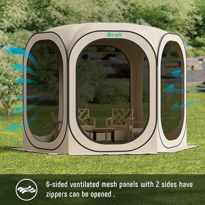 Screen Tent Pop-Up, Portable Tent Canopy with Mesh Mosquito Net, Screen House Room Canopy Shade