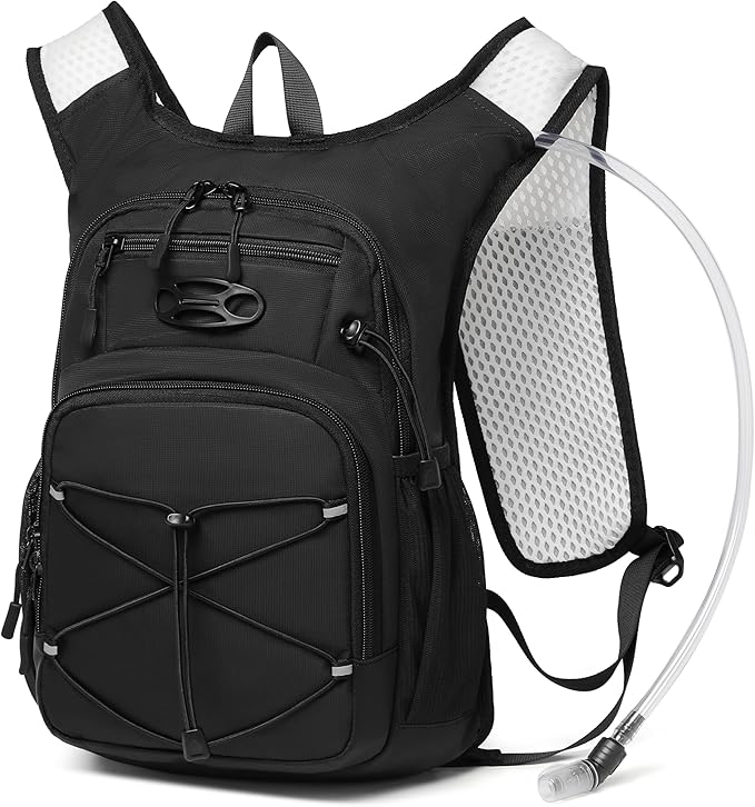 Wotony Lightweight Hydration Backpack with 2LOR 3LWater Bladder for Cycling Hiking Rave - Water
