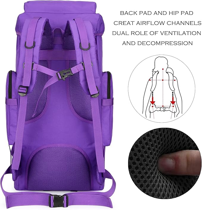 Hiking Backpack for Men 70L/100L Camping Backpack Military Rucksack Molle 3 Days Assault Pack for