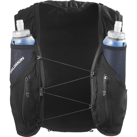 Salomon Unisex Advance Skin 12 | 12 Liter Hydration Trail Running Vest, Black, Medium