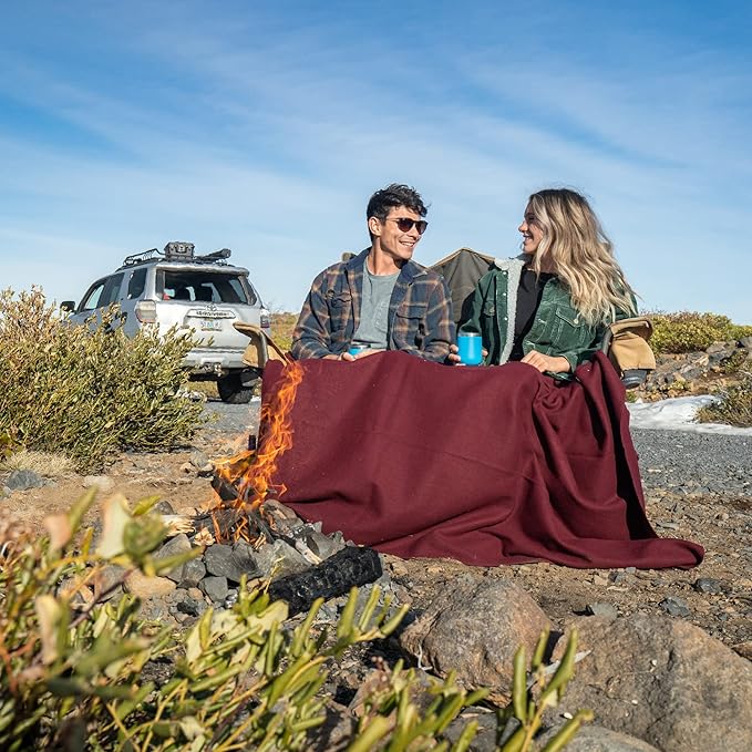 Arcturus Military Wool Blanket - Warm, Thick, Washable - Great for Outdoors, Camping, Stadium