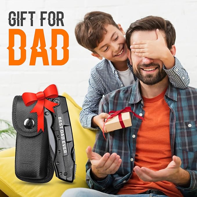 Gifts for Dad, Multitool Knife BEST DAD EVER for Camping, Fathers Day Christmas Unique Gifts for