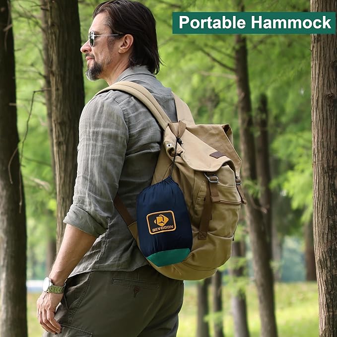 Camping Hammock with Net,Travel Portable Lightweight Hammocks with Tree Straps and Solid D-Shape