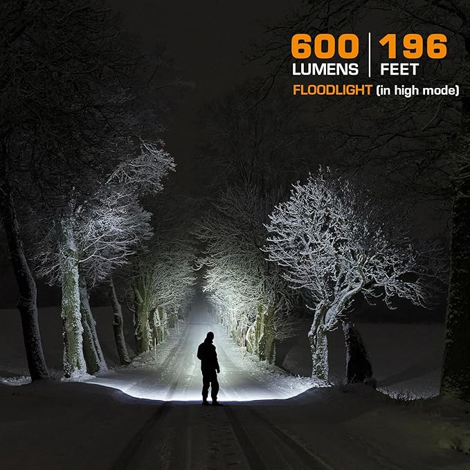 EverBrite Ultra Bright Tactical Flashlight, 600 Lumen Zoomable Adjustable Focus, 4 Light Modes