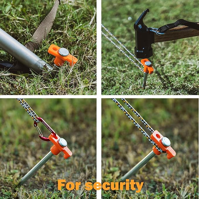 20 Pack Tent Stakes - 9.75 Inch Galvanized Non-Rust Ground Stakes Heavy Duty Canopy Anchors Metal