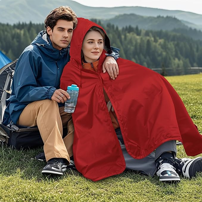 Fleece Waterproof Outdoor Blanket - Windproof Stadium Blanket for Camping, Picnics, and Sports Stay