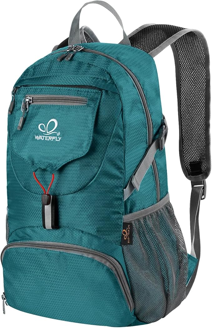WATERFLY Small Lightweight Packable Backpack: 20l Ultra Light Foldable Travel Hiking Camping