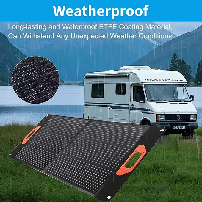 100W Portable Solar Panel for Power Station, Compatible with Jackery, Ecoflow, Bluetti, Anker and