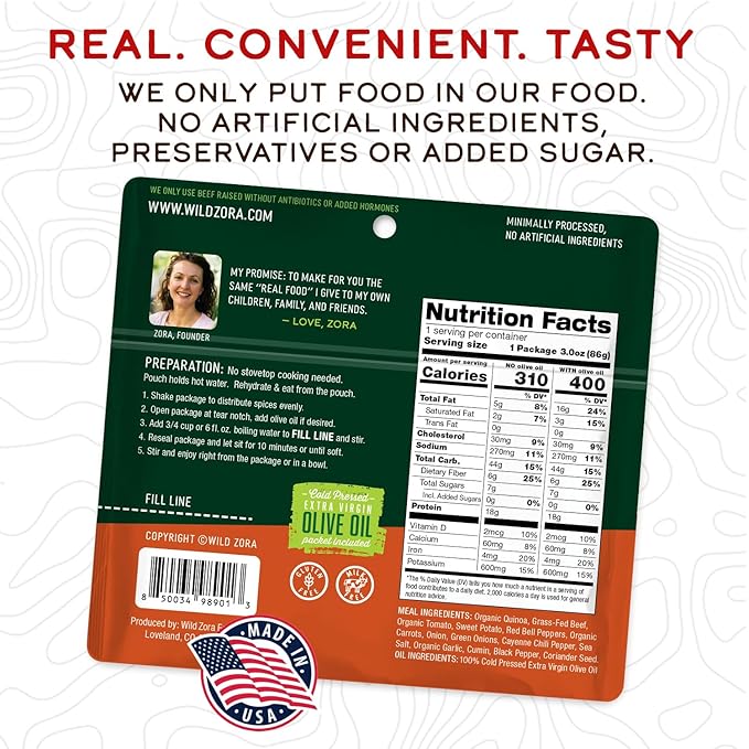Wild Zora Instant Organic Quinoa Meals - Quick & Tasty Prepared Quinoa Bowls, Pantry Staples