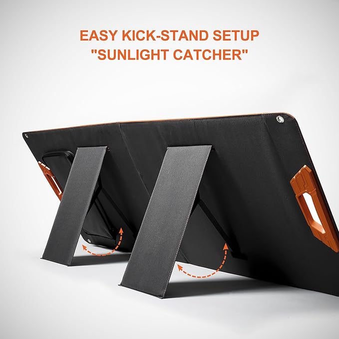 Solar Panels 100Watt Portable 24% High-Efficiency 18V Foldable Solar Charger with USB Outputs for