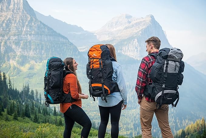 Teton 75L Explorer Internal Frame Backpack for Hiking, Camping, Backpacking, Rain Cover Included
