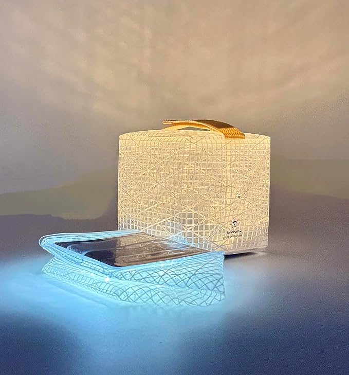 SOLIGHT-DESIGN - SOLARPUFF, Rechargeable Solar Lantern with Light Sensor - Collapsible LED Camping