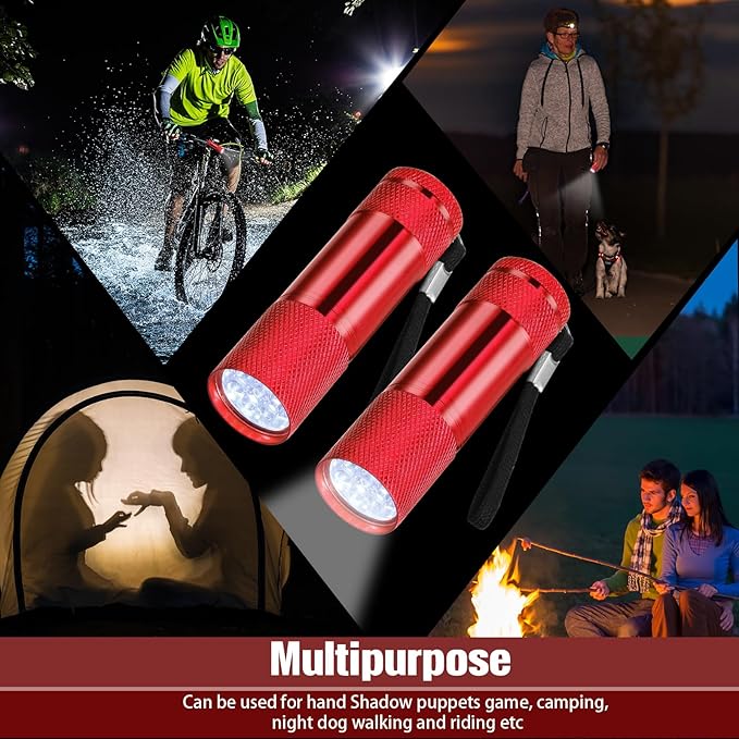 VIHOSE 48 Pcs Mini Flashlights Bulk, Bright Aluminum Handheld Flash Light with Lanyard, Small LED