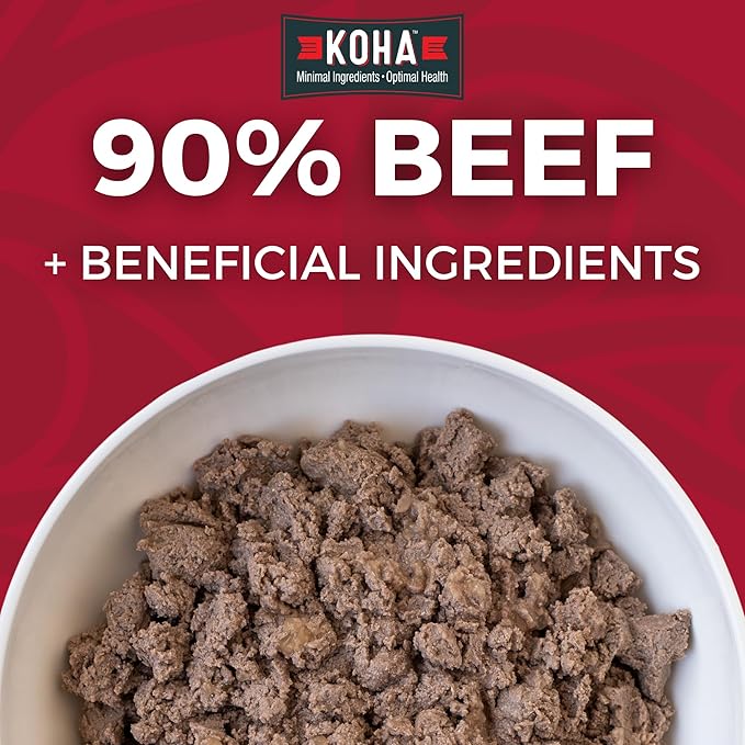 KOHA Limited Ingredient Diet Beef Entrée for Dogs - Grain Free Wet Dog Food with No Fillers