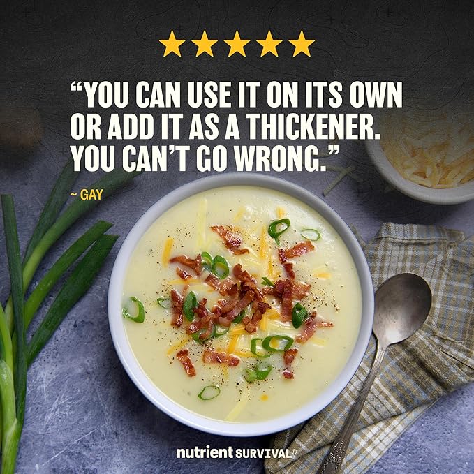 Nutrient Survival Potato Flakes, Powdered Vitamin Potato (4 Cans, 30 Servings per Can) for Mashed
