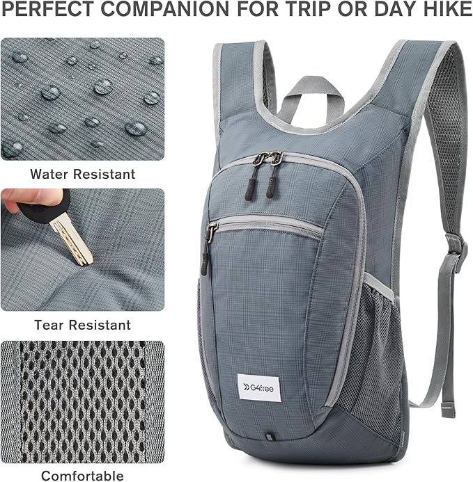G4Free 10L/15L Hiking Backpack Lightweight Packable Hiking Daypack Small Travel Outdoor Foldable