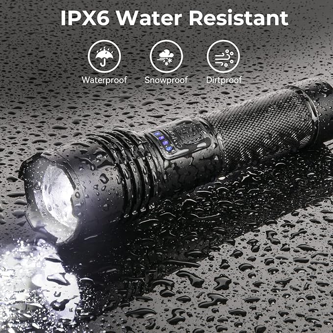 Alicegirl Rechargeable 990000 High Lumens LED Flashlights 2 Pack, Super Bright Flashlight with 3
