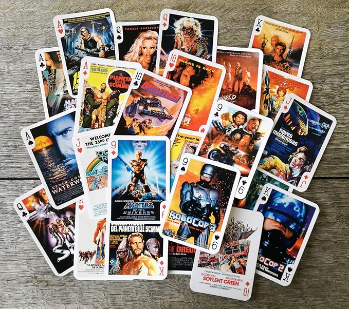 POSTAPOCALYPTIC Playing Cards (Poker Deck 54 Cards All Different) Vintage Trash Action Horror Movie
