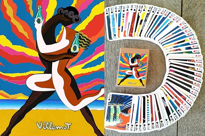 Villemot Playing Cards (Poker Deck 54 Cards All Different) Vintage Retro Art Deco Illustration